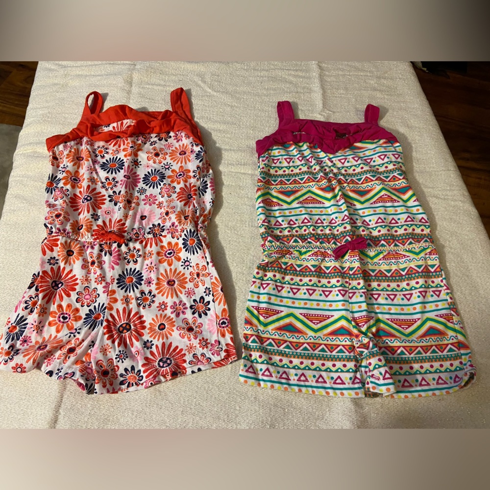 2 girls 4T rompers